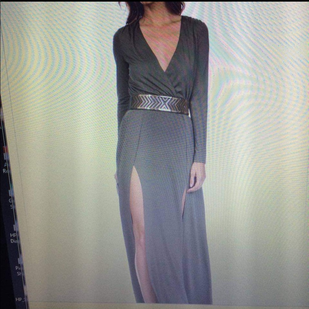 Miss Avenue Olive Green Maxi Dress